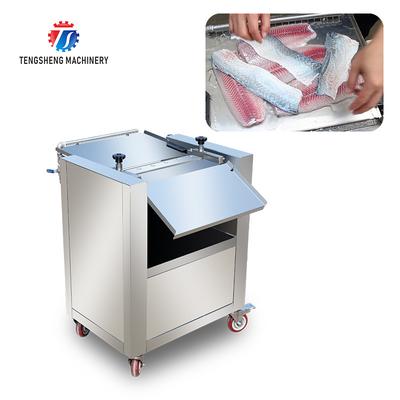 0.75kw Commercial Fish Salmon Peeling Machine Kitchen Processing Equipment