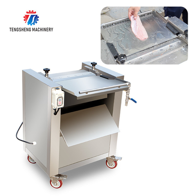0.75kw Commercial Fish Salmon Peeling Machine Kitchen Processing Equipment