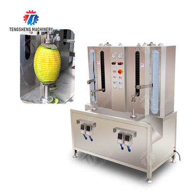 Melon and fruit double-head with single cutter peeling machine papaya chieh-qua pumpkin wax gourd Peeling & polishing processing production